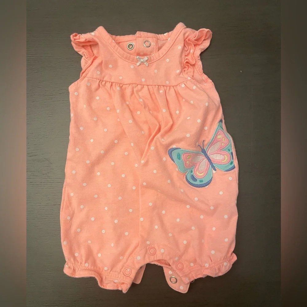 Carter’s Newborn Baby Girl Pink, Black and Tan Onsies Outfits Bundle NWOT - Picture 3 of 14